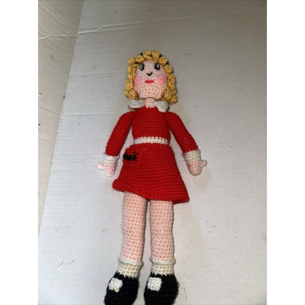 Handmade Crochet Annie The Movie Plush Doll Little Orphan Annie